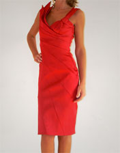 robe de cocktail rouge Karen Millen en location