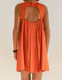robe courte noeud orange en location