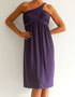robe drapee violet et strass, une epaule en location