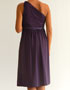robe drapee violet et strass, une epaule en location